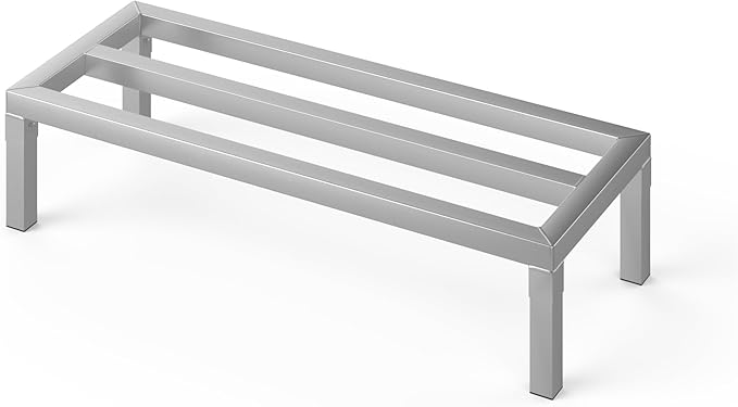 36" Long x 14" Wide | Height: 8" Off The Floor Aluminum Dunnage Rack | Storage in Restaurant, Kitchens and Garages and More!