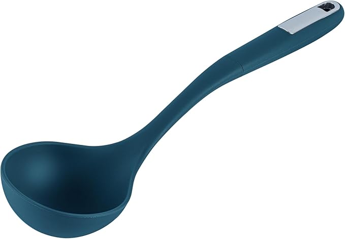 Restaurantware Silicone Utensil Set Pack of 1 Non-Slip Handle 6-Piece Kitchen Tool Set, Heat-Resistant Dishwasher-Friendly Cooking Accessories, Durable Teal Cooking Utensils