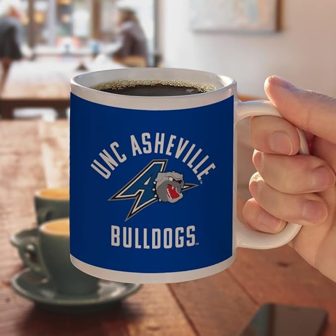 UNC Asheville Bulldogs Logo Ceramic Coffee Mug, Novelty Gift Mugs for Coffee, Tea and Hot Drinks, 11oz, White