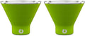 SNOWFOX Premium Vacuum Insulated Stainless Steel Martini Glass, Set of 2, Martinis Stay Icy Cold, Stemless Cocktail Glasses, Elegant Home Entertaining, Bold Beautiful Barware Set, 8 oz, Lime