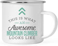 Andaz Press 11oz. Stainless Steel Campfire Coffee Mug Gift, This is What an Awesome Mountain Climber Looks Like, 1-Pack, Birthday Gift Ideas Coworker Him Her, Includes Gift Box