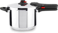 Magefesa EasyClick 6.3-Quart Stainless Steel Pressure Cooker – Easy One-Hand Opening, 2 Cooking Modes, Works on All Stovetops