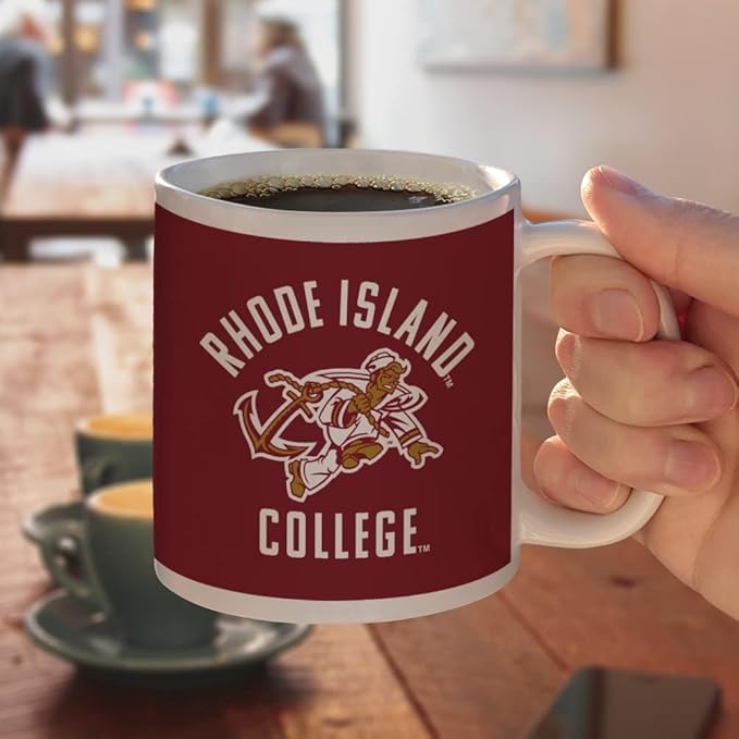 Rhode Island College Anchormen Logo Ceramic Coffee Mug, Novelty Gift Mugs for Coffee, Tea and Hot Drinks, 11oz, White