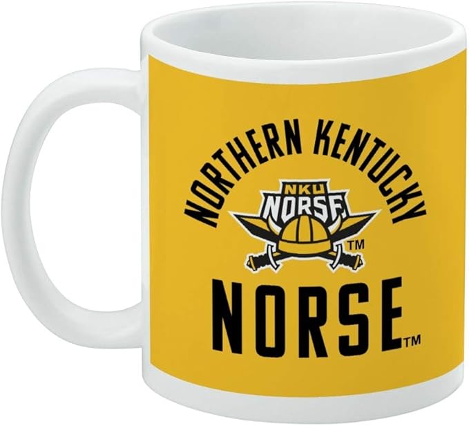 Northern Kentucky University Norse Ceramic Coffee Mug, Novelty Gift Mugs for Coffee, Tea and Hot Drinks, 11oz, White
