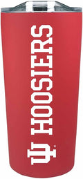 Campus Colors NCAA Stainless Steel Tumbler perfect for Gameday - 18 oz - Double Walled - Keeps Drinks Perfectly Insulated (Indiana Hoosiers - Crimson)