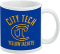 New York City College of Technology Yellow Jackets Logo Ceramic Coffee Mug, Novelty Gift Mugs for Coffee, Tea and Hot Drinks, 11oz, White