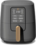 Beautiful 6 Qt Air Fryer with TurboCrisp Technology, EverGood Ceramic Nonstick Coating - Roast, Reheat and dehydrator, kitchen appliances by Drew Barrymore (Oyster Grey)