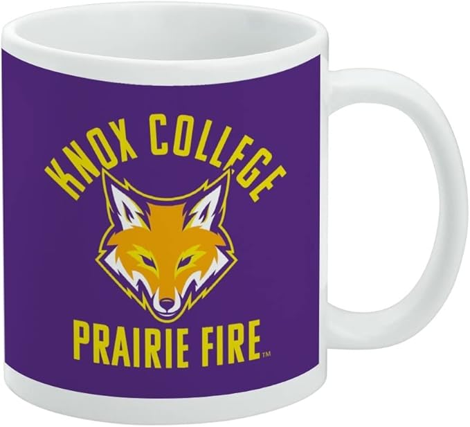 Knox College Prairie Fire Logo Ceramic Coffee Mug, Novelty Gift Mugs for Coffee, Tea and Hot Drinks, 11oz, White