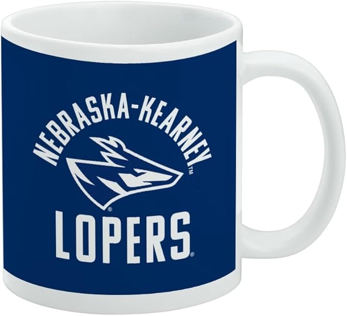 University of Nebraska at Kearney Lopers Logo Ceramic Coffee Mug, Novelty Gift Mugs for Coffee, Tea and Hot Drinks, 11oz, White