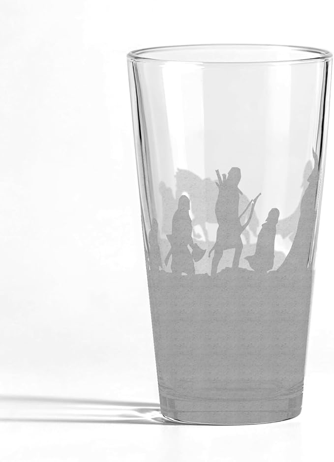 THE FELLOWSHIP Engraved 16oz Pint Glass | Inspired by Tolkien and Middle Earth | Great Christmas Gift Idea | Unique Elvish Wizard Fantasy Decor!