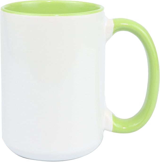 Ceramic 15oz Sublimation Coffee Mug, 6 Assorted Colors Option #1, Case of 12