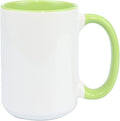 Ceramic 15oz Sublimation Coffee Mug, Green, Case of 12