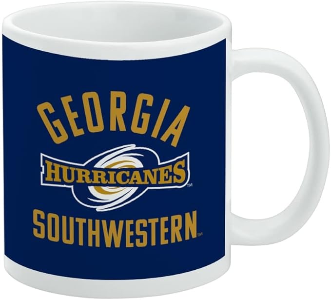 Georgia Southwestern State University Hurricanes Logo Ceramic Coffee Mug, Novelty Gift Mugs for Coffee, Tea and Hot Drinks, 11oz, White