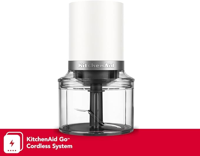 KitchenAid Go Cordless Top Down Chopper - battery sold separately, KTCR350, Porcelain White