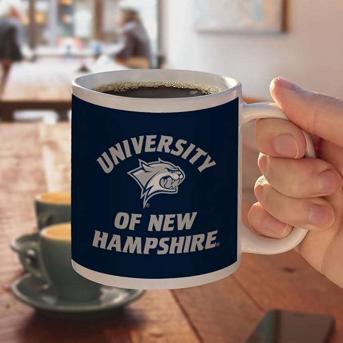 New Hampshire Wildcat Ceramic Coffee Mug, Novelty Gift Mugs for Coffee, Tea and Hot Drinks, 11oz, White