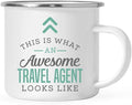 Andaz Press 11oz. Stainless Steel Campfire Coffee Mug Gift, Awesome Travel Agent Mug, 1-Pack, Birthday & Christmas Ideas