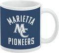 Marietta College Pioneers Logo Ceramic Coffee Mug, Novelty Gift Mugs for Coffee, Tea and Hot Drinks, 11oz, White