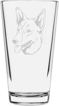 Australian Kelpie Custom Personalized Dog Themed Etched All Purpose 16oz Pint Glass