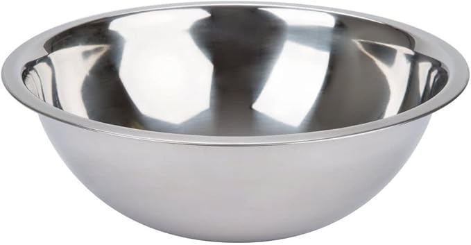 Betolla 4 Quart Stainless Steel Mixing Bowl – Medium Weight Flat Base Prep Bowl with Polished Mirror Finish for Baking, Cooking & Food Prep