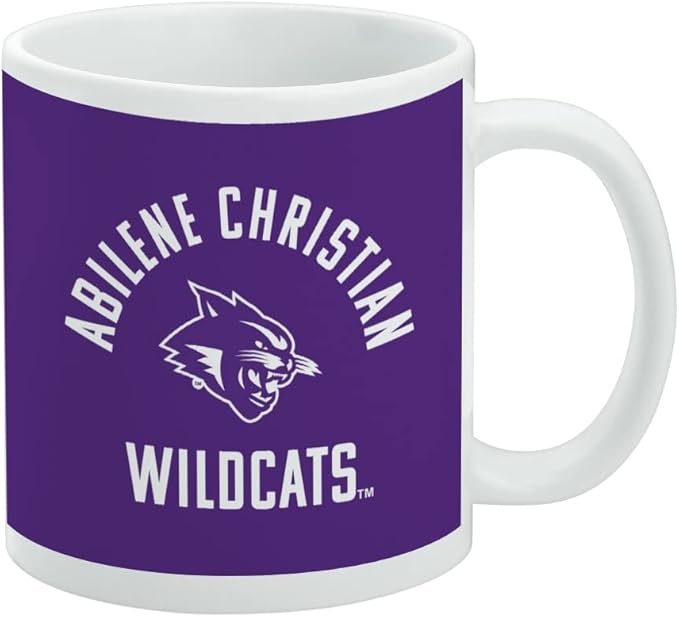 Abilene Christian Wildcat Ceramic Coffee Mug, Novelty Gift Mugs for Coffee, Tea and Hot Drinks, 11oz, White