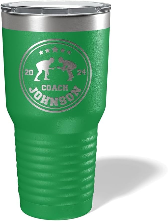 Wrestling Coach gifts, Tumbler, Coach tumbler, Wrestling gifts, Coach Beer glass, Coach gift, Coach gifts, Wrestling Coach (Wrestling Circle, Green, Wrestling Hexagon 30oz Black)