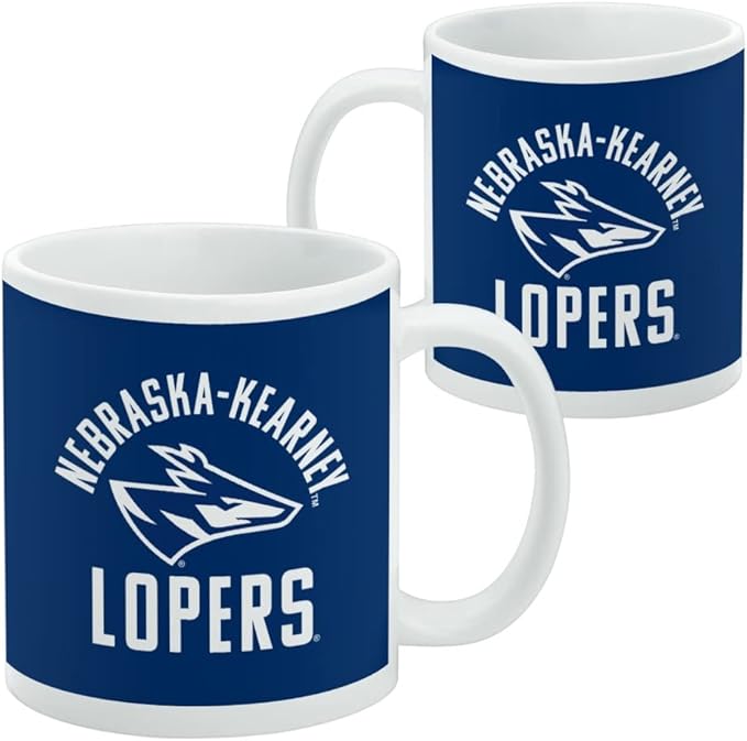 University of Nebraska at Kearney Lopers Logo Ceramic Coffee Mug, Novelty Gift Mugs for Coffee, Tea and Hot Drinks, 11oz, White