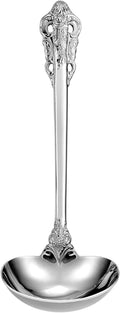KEAWELL Premium 7.5 inch Luxury Gravy Ladle, 18/10 Stainless Steel, Small Gravy Spoon for Home. Solid and Sturdy, Dishwasher Safe. (1, Silver)