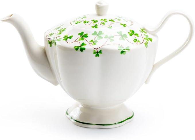 Shamrock Fine Porcelain Teapot 32oz Capacity