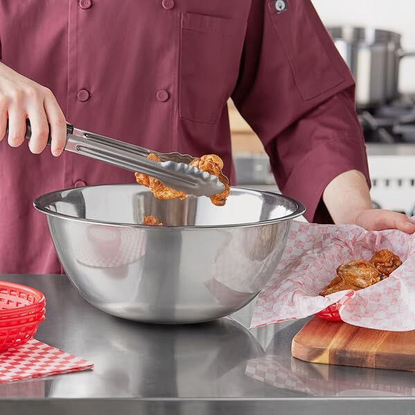 Stainless Steel Mixing Bowl for Commercial and Home Kitchen (8qt)