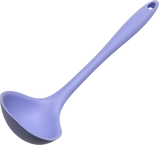 Chef Craft Premium Silicone Cooking Ladle, 11.25 inch, Pastel Blue