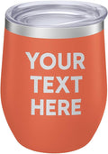 Gifts Inscribed Personalized Wine Tumbler with Lid – Orange Custom Text Engraved Stainless Steel Insulated Mug for Hot & Cold Drinks – Customized Bridesmaid, Wedding, or Birthday Gift