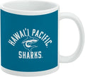 Hawaii Pacific University Shark Logo Ceramic Coffee Mug, Novelty Gift Mugs for Coffee, Tea and Hot Drinks, 11oz, White