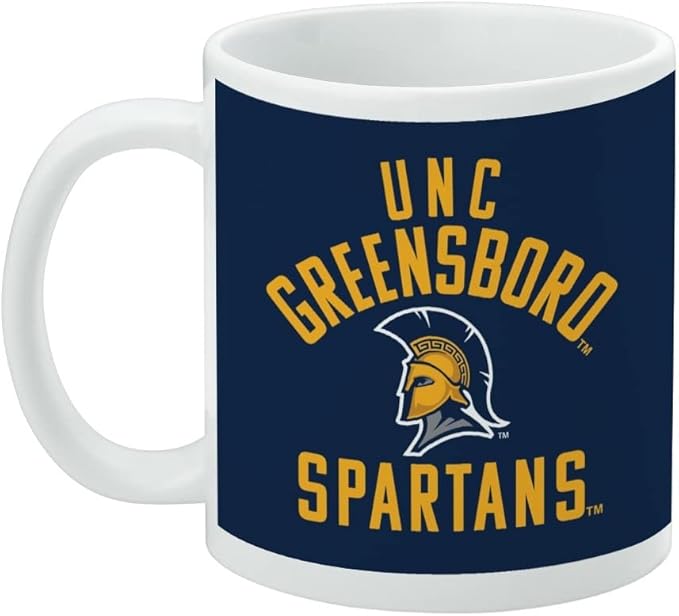 UNC Greensboro Spartan Ceramic Coffee Mug, Novelty Gift Mugs for Coffee, Tea and Hot Drinks, 11oz, White