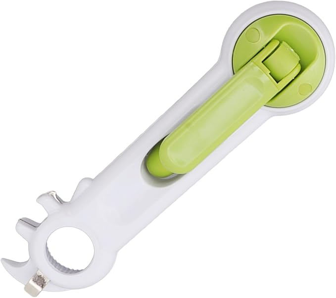 6 in 1 ABS Manual Multi Function Can Opener, Lightweight Portable Can Jar Opener for Drinks, Beer Bottles