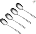 4 Pieces Large Serving Spoons Foodgrade 18/8 Stainless Steel Serving Spoon Set Serving Spoon for Buffet Salads Pasta Platters Mashed Potatoes Etc - 11.5 inches