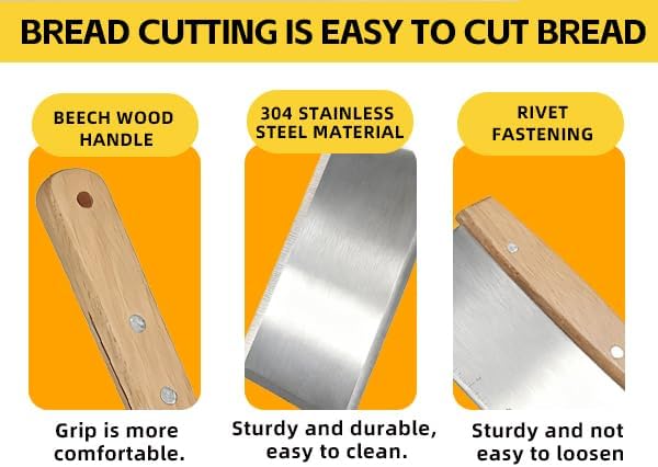 Professional Griddle Spatula Set - Stainless Steel Spatula Bread Cutter and Griddle Scraper,Flat Top Grill Accessories Set,Scraper for Outdoor Barbecue