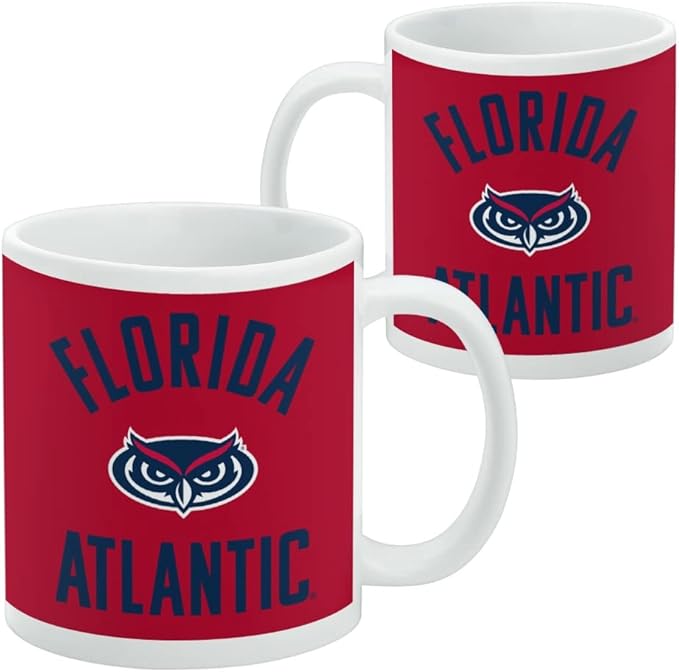 Florida Atlantic University Owls Ceramic Coffee Mug, Novelty Gift Mugs for Coffee, Tea and Hot Drinks, 11oz, White