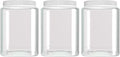 Silicook Clear Plastic Jar, Set of 3 - Square Shaped, Transparent, Food Storage Container, Kitchen & Household Organization for Dry goods, Spices, Vegetables, Ingredients and More (M)