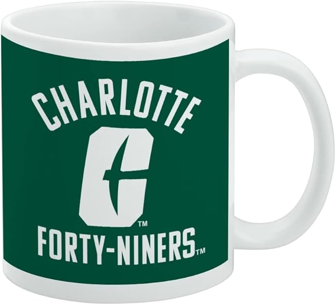 UNC Charlotte 49ers Logo Ceramic Coffee Mug, Novelty Gift Mugs for Coffee, Tea and Hot Drinks, 11oz, White