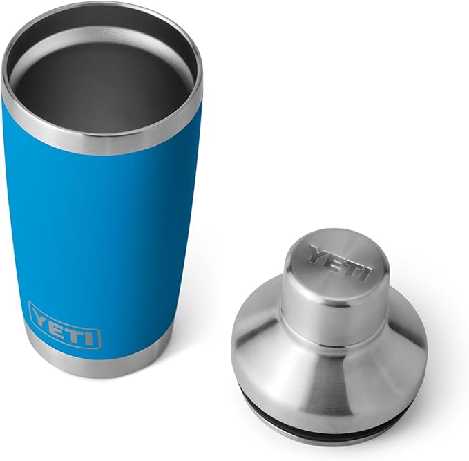 YETI Rambler 20 oz Cocktail Shaker, Stainless Steel, Vacuum Insulated, Big Wave Blue