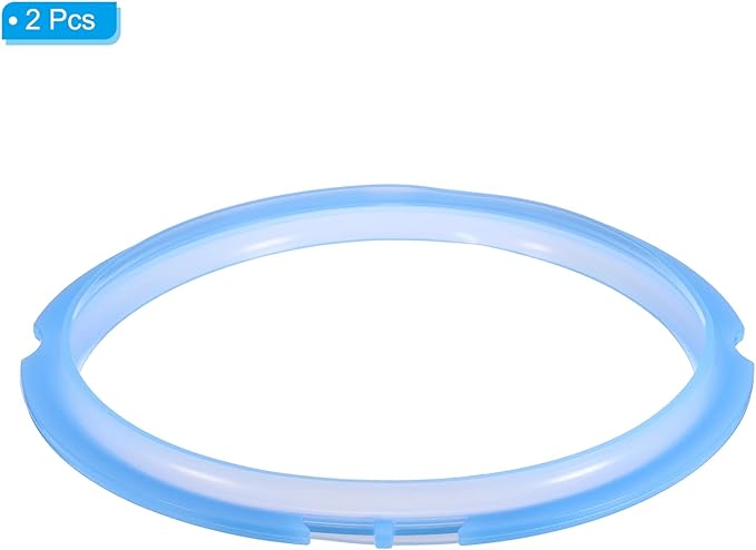 uxcell 2 Pcs Silicone Sealing Ring for Pressure Pot 3QT, Pressure Pot Inner Gasket Seal Rings Pressure Cooker Replacement Parts, Blue