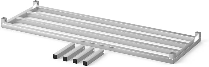 60" Long x 20" Wide | Height: 12" Off The Floor Aluminum Dunnage Rack | Storage in Restaurant, Kitchens and Garages and More!
