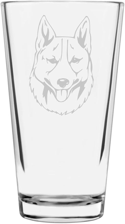 Norrbottenspets Custom Personalized Dog Themed Etched All Purpose 16oz Pint Glass