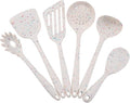 6 Pcs Silicone Kitchen Utensils Set, Silicone Cooking Utensils, Heat Resistant Kitchen Cooking Utensils Set,High Heat Resistant to 480°F, Hygienic One Piece Design, (White)