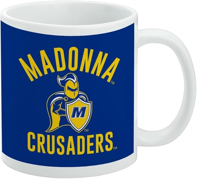 Madonna University Crusaders Logo Ceramic Coffee Mug, Novelty Gift Mugs for Coffee, Tea and Hot Drinks, 11oz, White