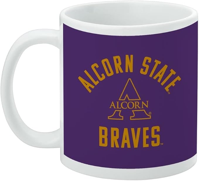 Alcorn Braves Ceramic Coffee Mug, Novelty Gift Mugs for Coffee, Tea and Hot Drinks, 11oz, White