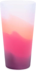 Silipint 22oz Silicone Pint Glass – Unbreakable BPA-Free Reusable Silicone Drinking Cup – Flexible Dishwasher Microwave & Freezer Safe – Stemless Glass for Water Coffee Smoothies (Desert Sun)