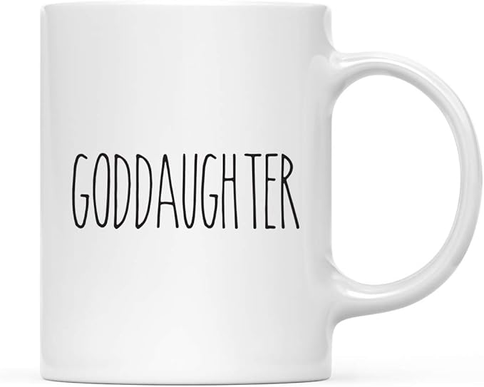 Andaz Press Simple Rustic Farmhouse Kitchen Decor 11oz. Ceramic Coffee Tea Mug Gift, Goddaughter, 1-Pack, Birthday Christmas Gift Ideas for Family, Friends