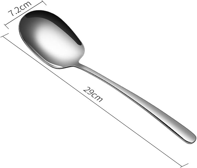 2 Pack Large Serving Spoons, 11.4 Inch Stainless Steel, 2 Count