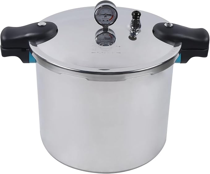 22L/23Qt Aluminium Alloy Pressure Pot, Thickened Pressure Cooker Family Pressure Cookers Super Safety Lock Devices for Everyday1-30 People Use